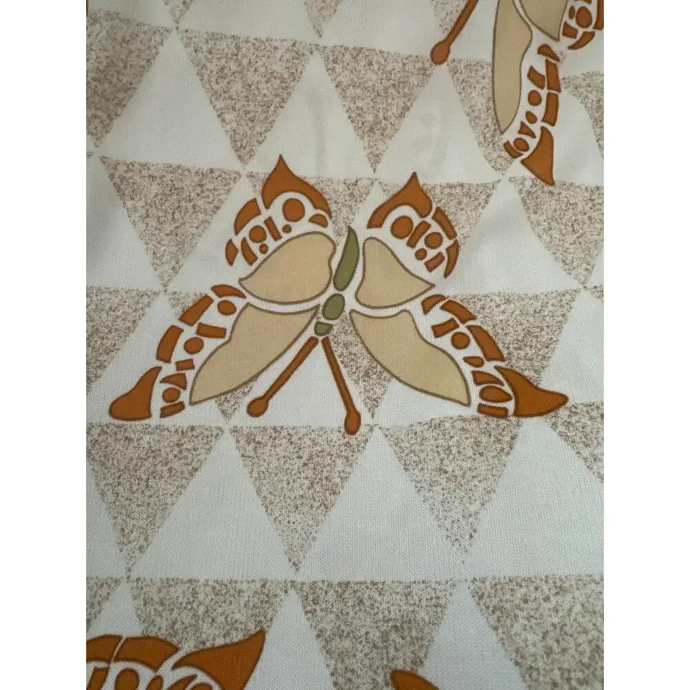 Vintage Jerell of Texas butterfly dress brown & tan medium